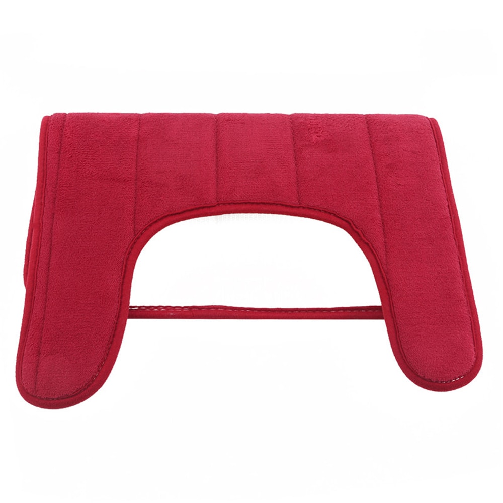 Non-Slip Memory Foam Bath Mat U Shape Water Absorbing Bathroom Rug