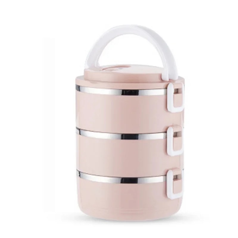 Portable Stainless Steel Thermal Lunch Box Leakproof Microwave Bento Box with Lids & Multi Purpose Food Container