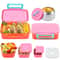 Compact Lunch Box Set with Insulated Container & Snack Storage Double Compartment