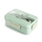 Microwave Lunch Box With Wheat Straw Dinnerware Spoon Chopsticks Food Storage Container 7
