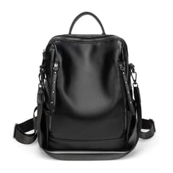 large capacity retro style womens backpack convertible shoulder bag for commuting & travel