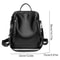 Large Capacity Retro Style Womens Backpack Convertible Shoulder Bag For Commuting Travel 2