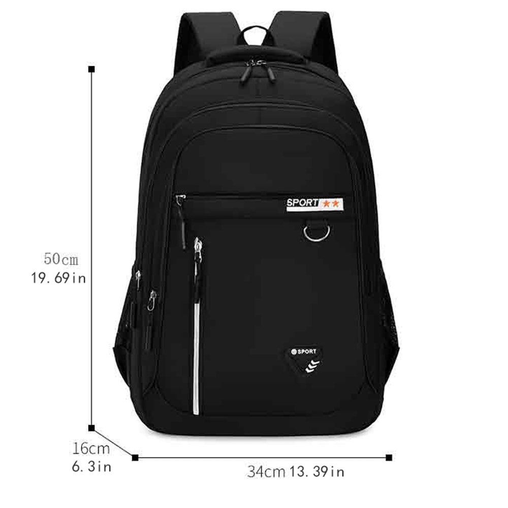 Mens Backpack Large Capacity Adjustable Shoulder Straps Multiple Compartments for Daily Use