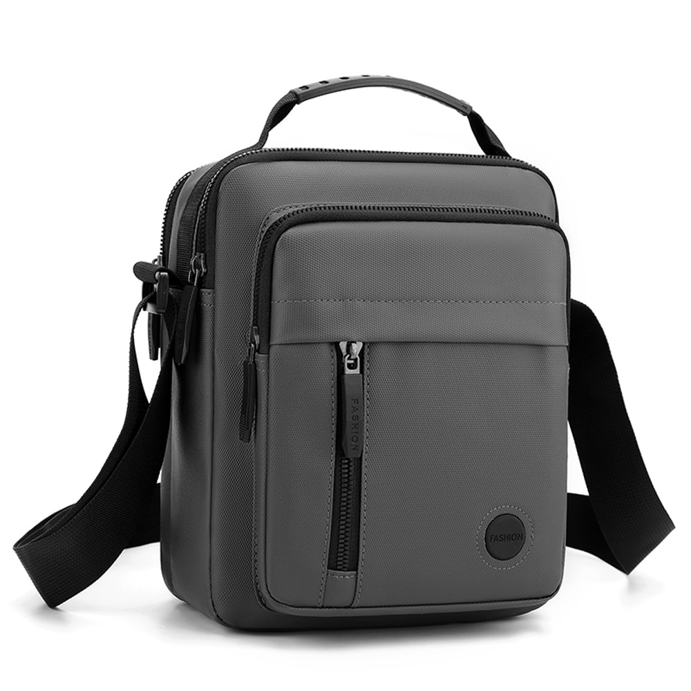 Multi Pocket Waterproof Crossbody Bag with Adjustable Strap and Secure Zipper