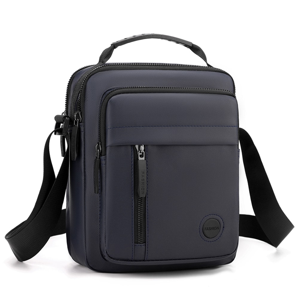 Multi Pocket Waterproof Crossbody Bag with Adjustable Strap and Secure Zipper