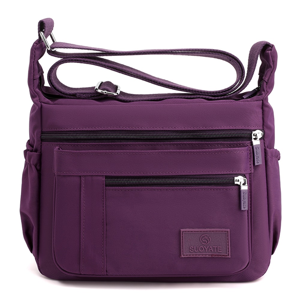 Lightweight Nylon Crossbody Bag With Adjustable Strap And Multi Pocket Design 6