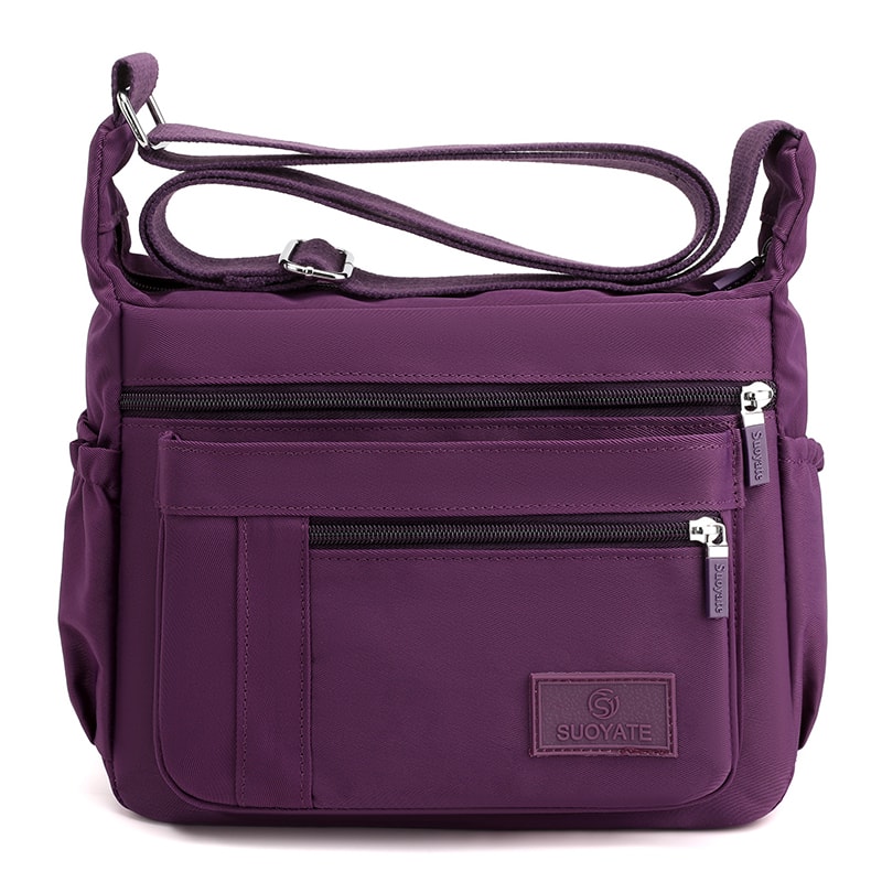 Lightweight Nylon Crossbody Bag With Adjustable Strap And Multi Pocket Design 6
