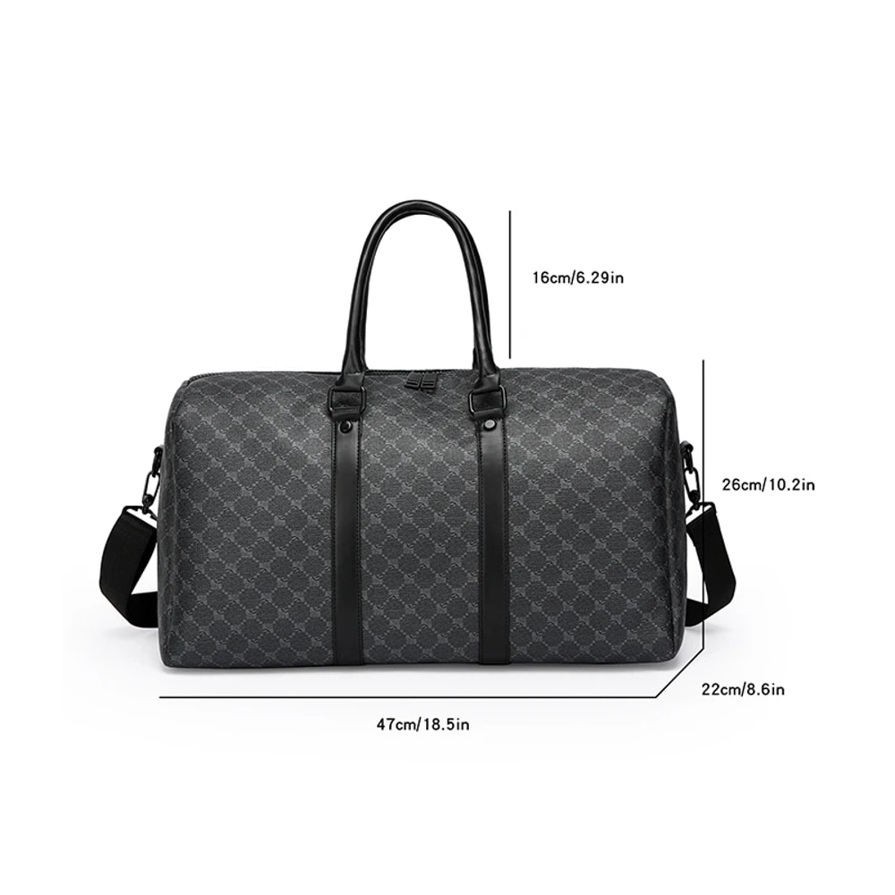 Gemini Said Elite Executive Large Capacity Weekender Bag Classic Full Body Print 4