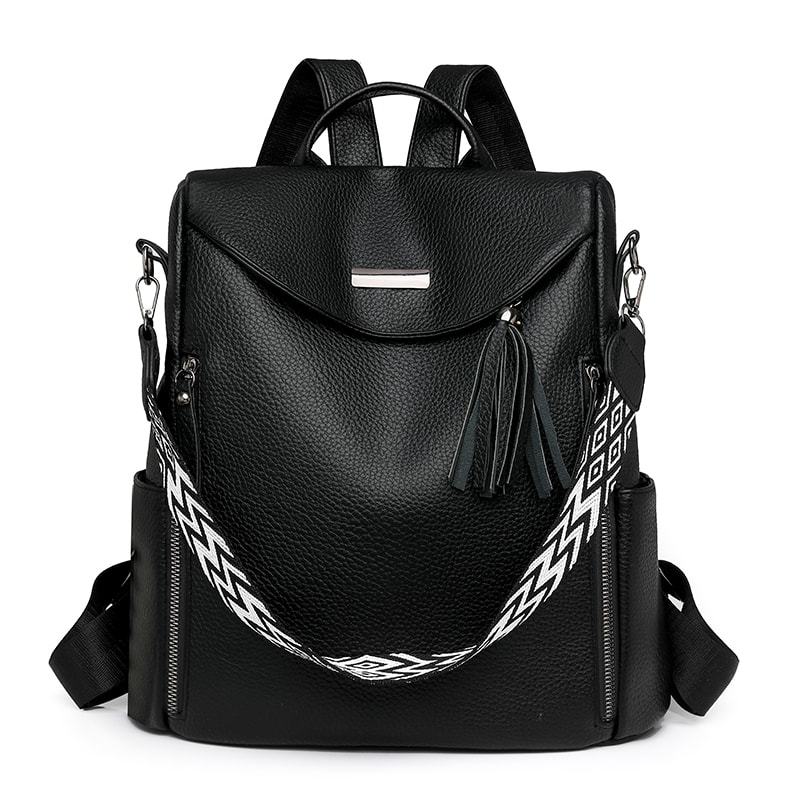 Elegant Anti Theft Women Leather Backpack Purse Large Capacity Travel Bag