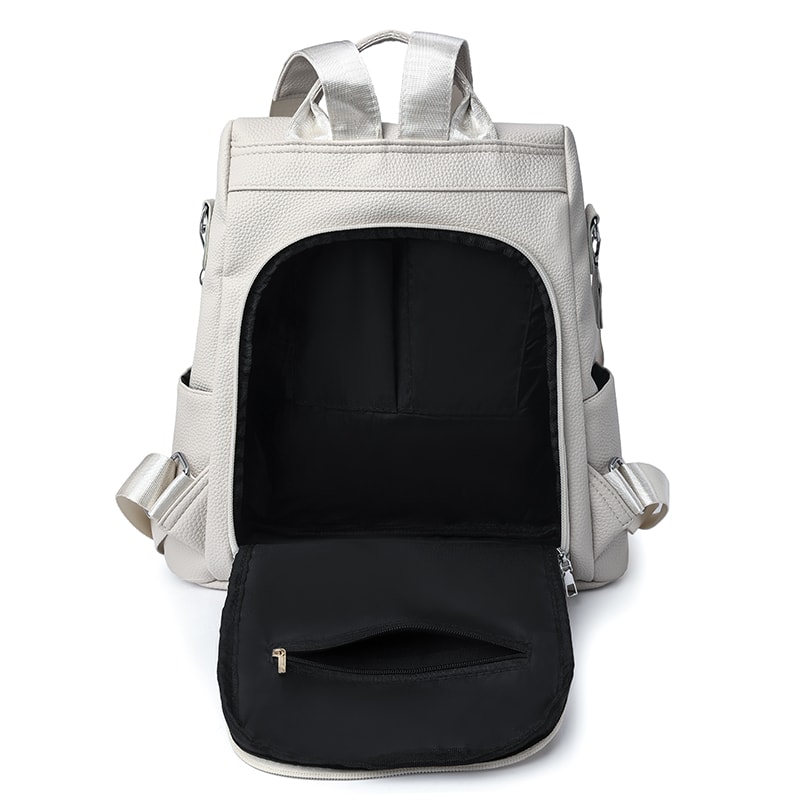 Women Anti Theft Backpack PU Leather Travel Bag Large Capacity Stylish School Backpack