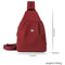 Wine Red Women Chest Bag Crossbody Backpack Purse Large Capacity Nylon Travel Sling 4