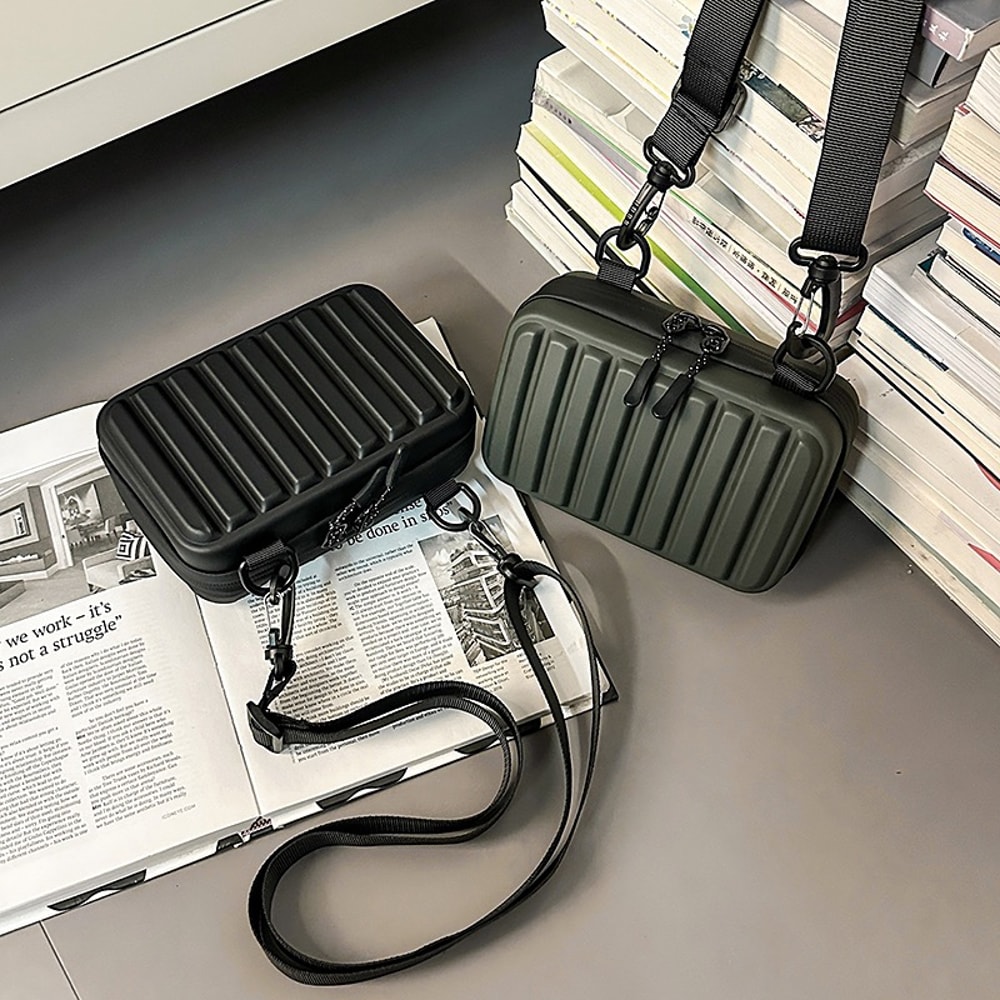 Mini Crossbody Bag For Women Compact PVC Shoulder Purse Small Box Handbag 2