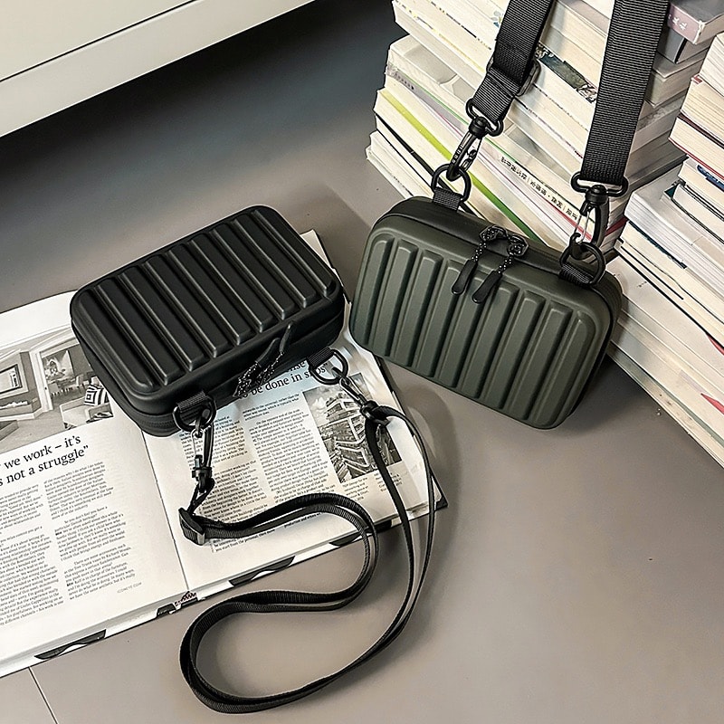 Mini Crossbody Bag For Women Compact PVC Shoulder Purse Small Box Handbag 2