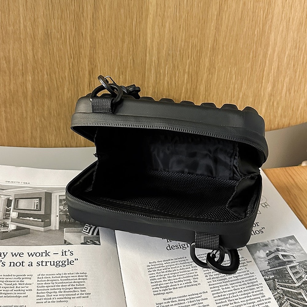 Mini Crossbody Bag For Women Compact PVC Shoulder Purse Small Box Handbag 3