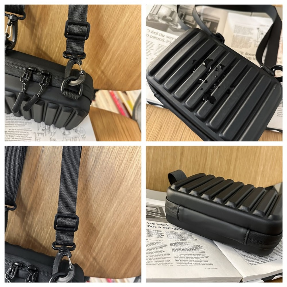 Mini Crossbody Bag For Women Compact PVC Shoulder Purse Small Box Handbag 4