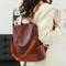 Elegant Anti Theft Backpack Women PU Leather Travel Purse Bag 0