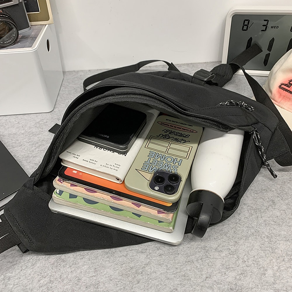 Large Capacity Crossbody Travel Bag For Women Lightweight Nylon Messenger Bag With Adjustable Strap 2