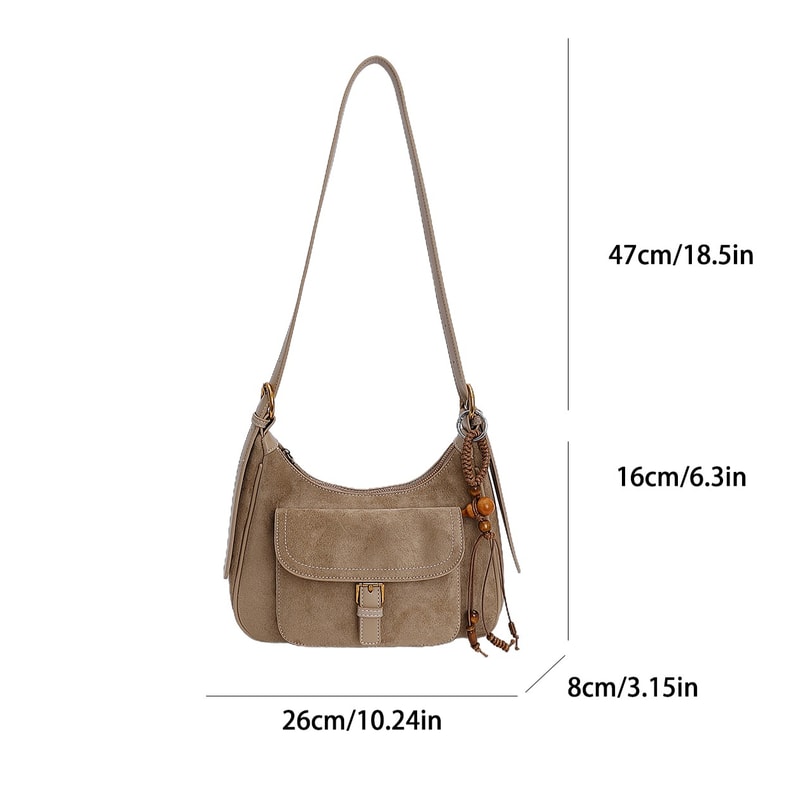 Suede Leather Crossbody Shoulder Bag Luxury womens shoulder bag for Everyday Style