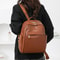 Waterproof PU Leather Backpack Purse For Women Large Capacity Casual School Travel Bag 1
