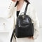 Waterproof PU Leather Backpack Purse For Women Large Capacity Casual School Travel Bag 2