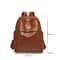 Waterproof PU Leather Backpack Purse For Women Large Capacity Casual School Travel Bag 4