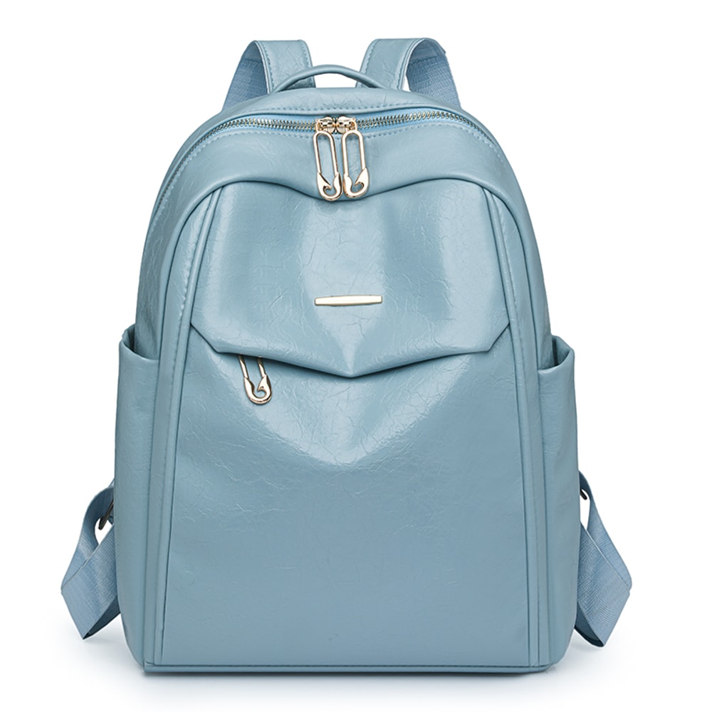 Waterproof PU Leather Backpack Purse For Women Large Capacity Casual School Travel Bag 8