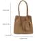 Elegant Suede Tote Bag for Women Large Work Shoulder Bag with Detachable Pouch
