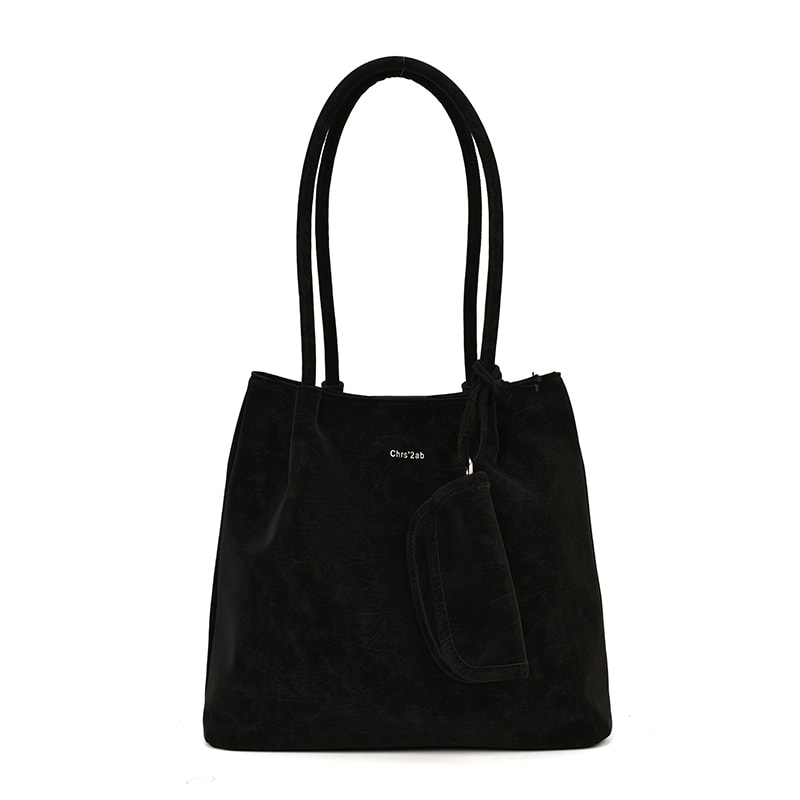Elegant Suede Tote Bag for Women Large Work Shoulder Bag with Detachable Pouch