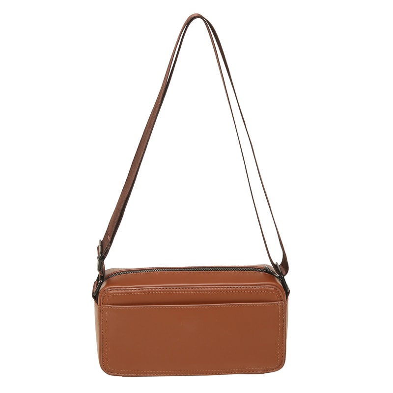 Minimalist PU Leather Small Crossbody Bag Lightweight Unisex Shoulder Bag 5