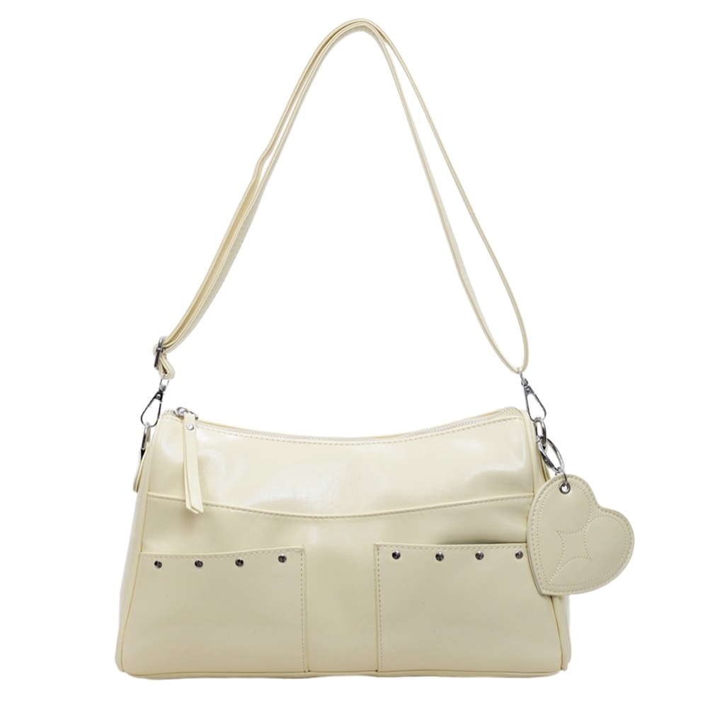 Elegant PU Leather Women Shoulder Bag Large Capacity Designer Underarm Handbag 6