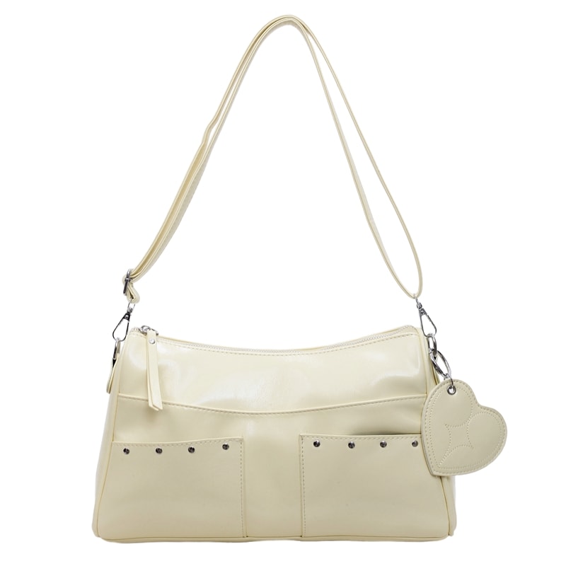 Elegant PU Leather Women Shoulder Bag Large Capacity Designer Underarm Handbag 6