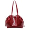 Elegant PU Leather Shoulder Bag With Bow Large Capacity Fashion Underarm Tote For Women 8