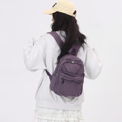 small canvas backpack for women lightweight casual cotton school bag for teen girls