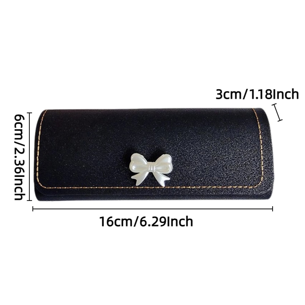 Cute Bow Myopia Glasses Case Fashionable Portable Anti Drop Storage For Students 1