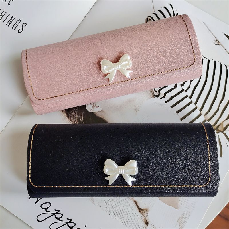 Cute Bow Myopia Glasses Case Fashionable Portable Anti Drop Storage For Students 2