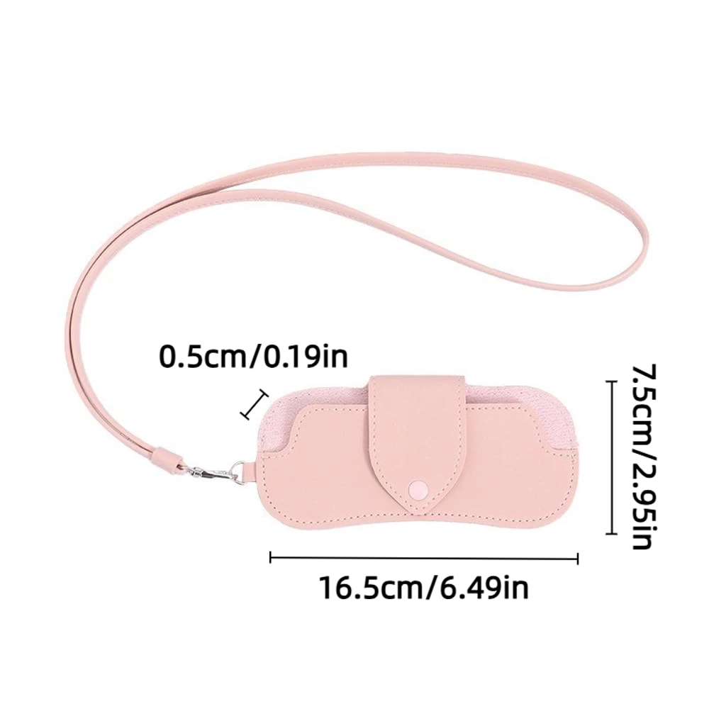 Retro Leather Glasses Storage Case Double Sided Portable Protective For Sunglasses Eyeglasses 2