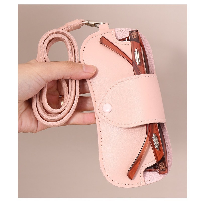 Retro Leather Glasses Storage Case Double Sided Portable Protective For Sunglasses Eyeglasses 3