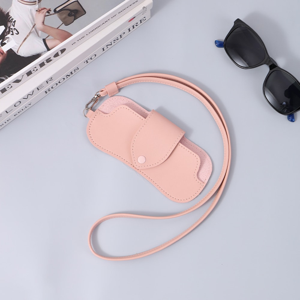 Retro Leather Glasses Storage Case Double Sided Portable Protective For Sunglasses Eyeglasses 7