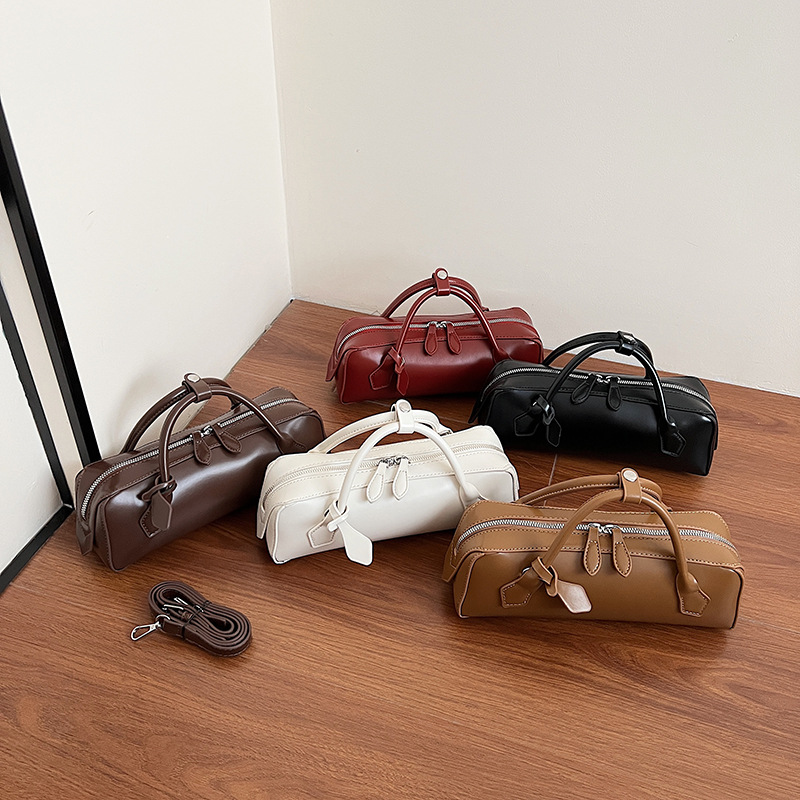 French Retro Textured Tote Bag Casual Portable And Versatile For Work Leisure 5