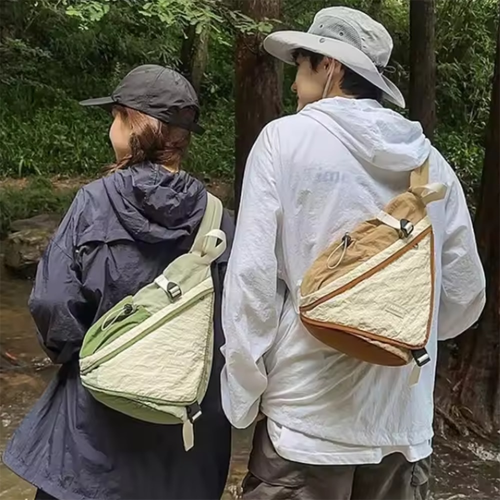 Niche Design Color Blocking Large Capacity Chest Bag Minimalist Casual Hiking Backpack