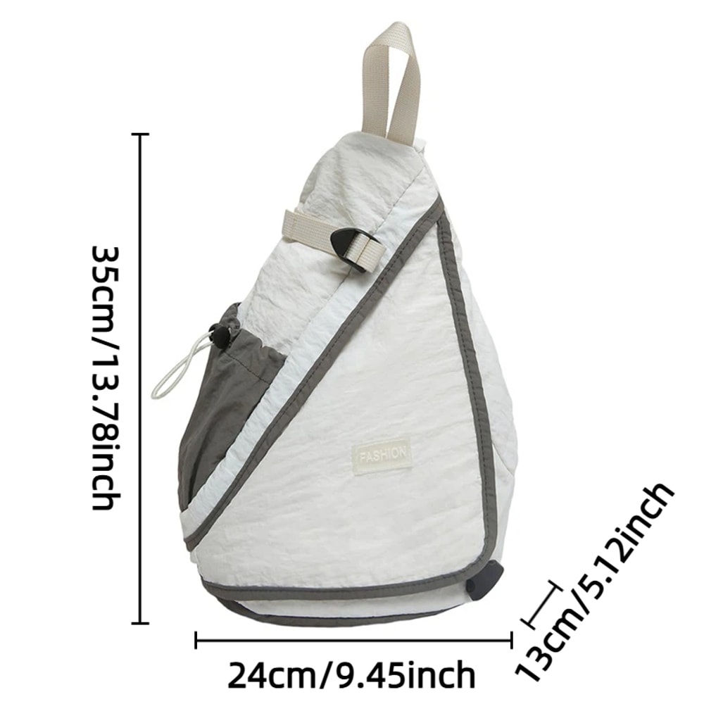 Niche Design Color Blocking Large Capacity Chest Bag Minimalist Casual Hiking Backpack