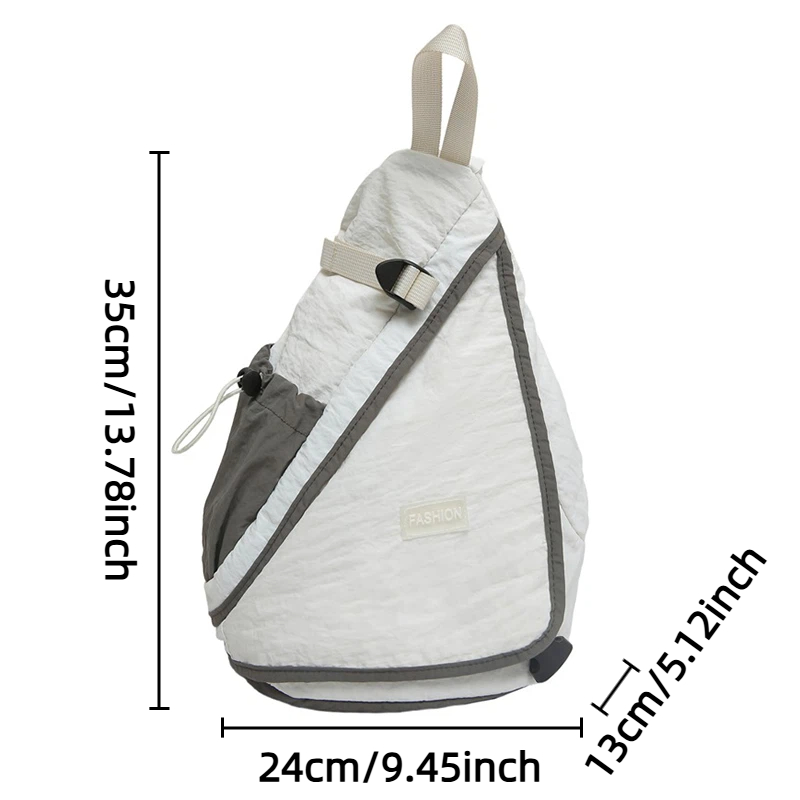 Niche Design Color Blocking Large Capacity Chest Bag Minimalist Casual Hiking Backpack