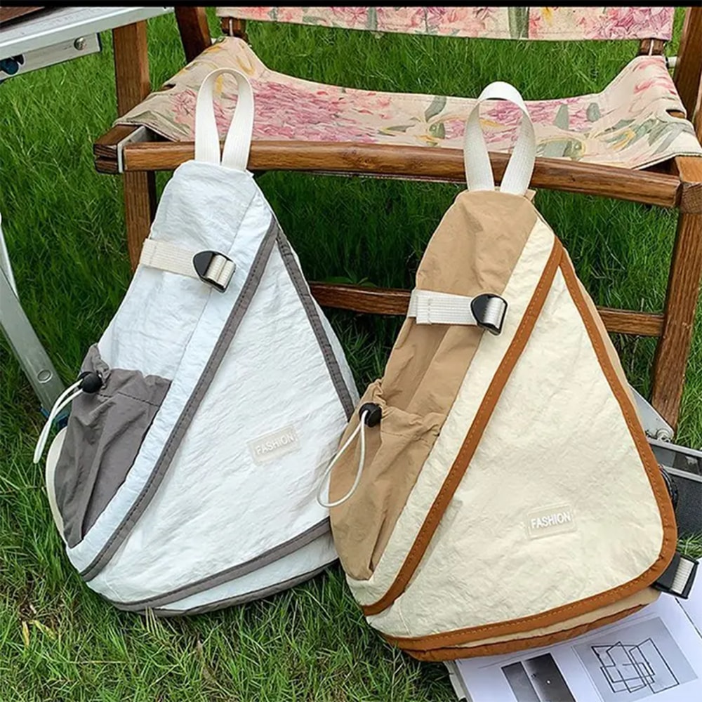 Niche Design Color Blocking Large Capacity Chest Bag Minimalist Casual Hiking Backpack