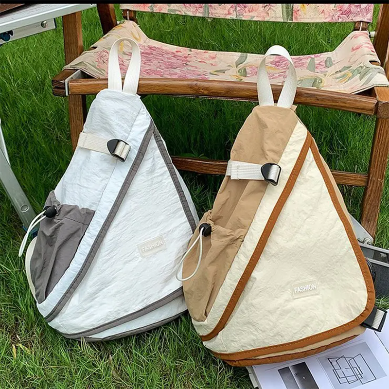 Niche Design Color Blocking Large Capacity Chest Bag Minimalist Casual Hiking Backpack