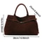 Vintage Leather Tote Bag Stylish Large Capacity Shoulder & Underarm Bag with Buckle Fastening