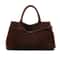 Vintage Leather Tote Bag Stylish Large Capacity Shoulder & Underarm Bag with Buckle Fastening