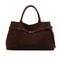 Vintage Leather Tote Bag Stylish Large Capacity Shoulder & Underarm Bag with Buckle Fastening