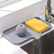 Non Slip Sink Drain Pad Kitchen Organizer Quick Dry Countertop Drying Mat for Sponges and Soap