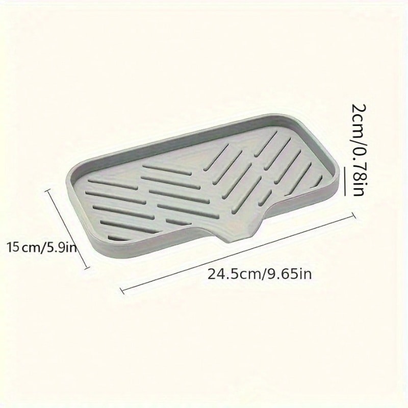 Non Slip Sink Drain Pad Kitchen Organizer Quick Dry Countertop Drying Mat for Sponges and Soap