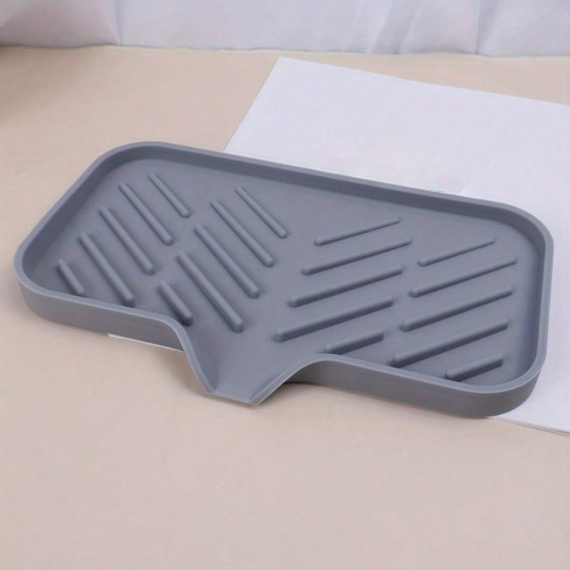 Non Slip Sink Drain Pad Kitchen Organizer Quick Dry Countertop Drying Mat for Sponges and Soap